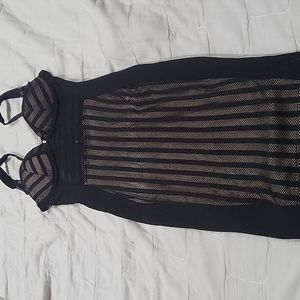 Fashion Nova Coctail Dress Small Black and Tan